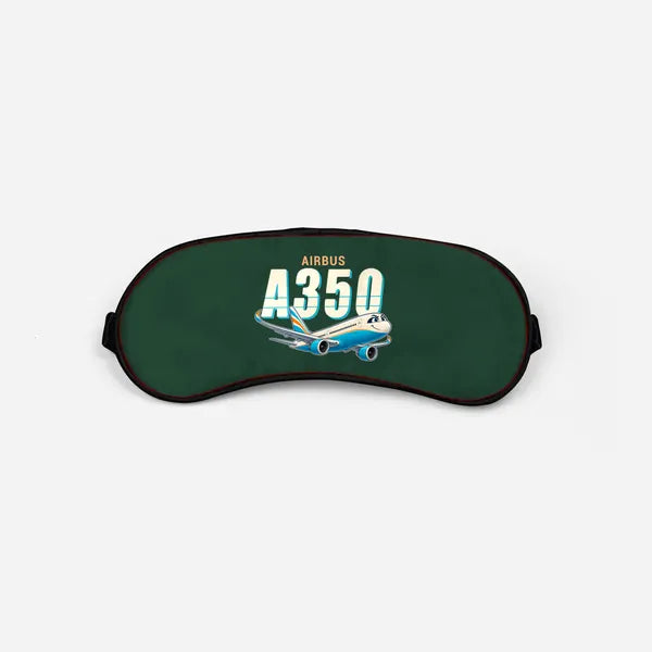 Airbus A350-900ULR - Cartoon - Sleep Mask - Dark Green