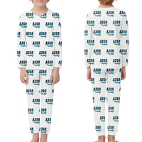 Thumbnail for Airbus A350-900ULR - Children Pajamas - Cartoon Pattern - White