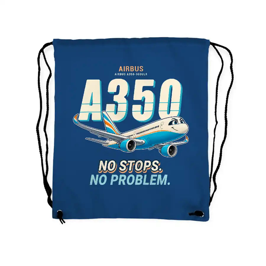 Airbus A350-900ULR - Drawstring Bag - Cartoon - Blue