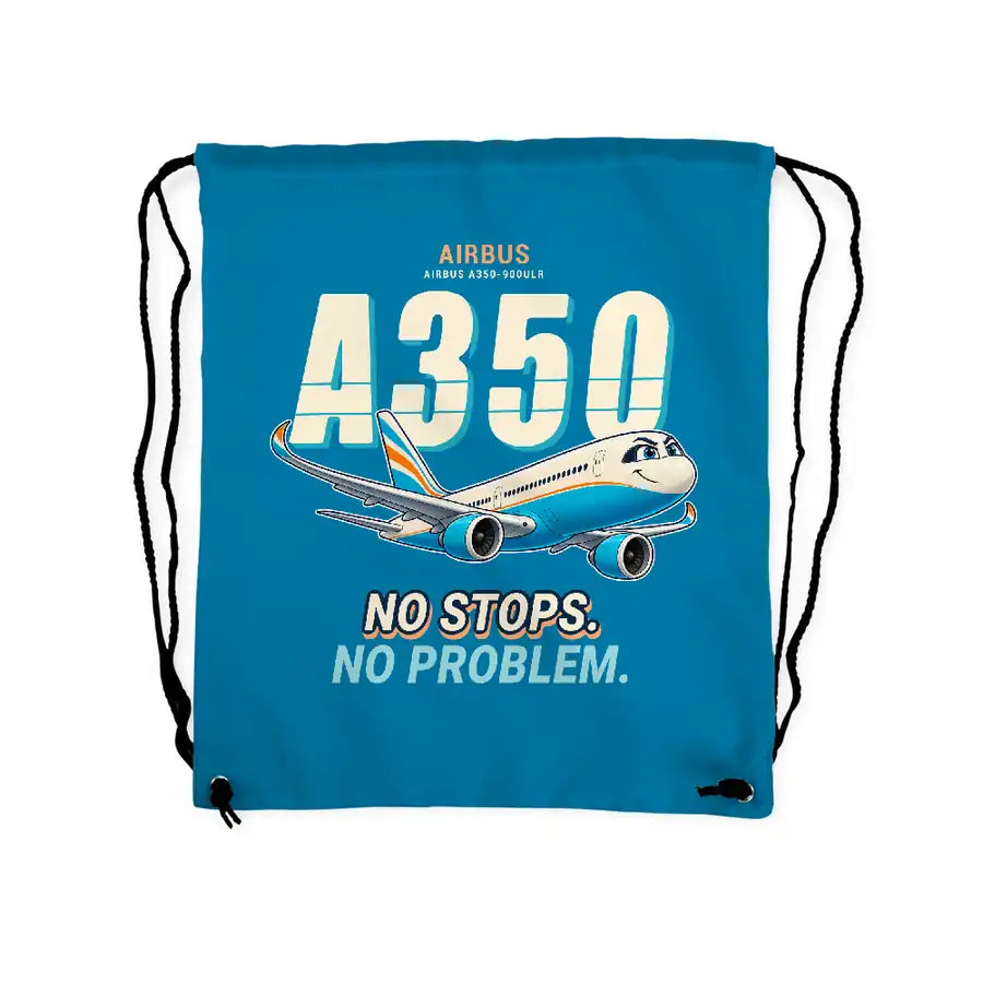 Airbus A350-900ULR - Drawstring Bag - Cartoon - Light Blue