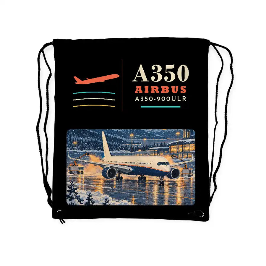 Airbus A350-900ULR - Drawstring Bag - Classic - Black