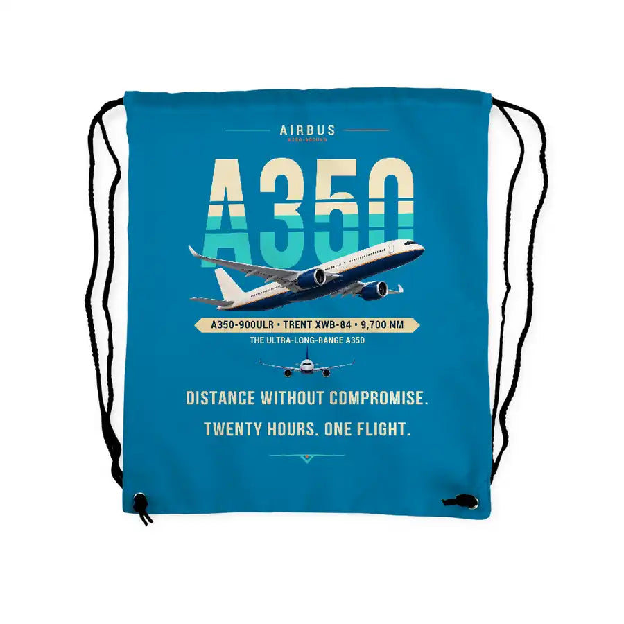 Airbus A350-900ULR - Drawstring Bag - Original - Light Blue