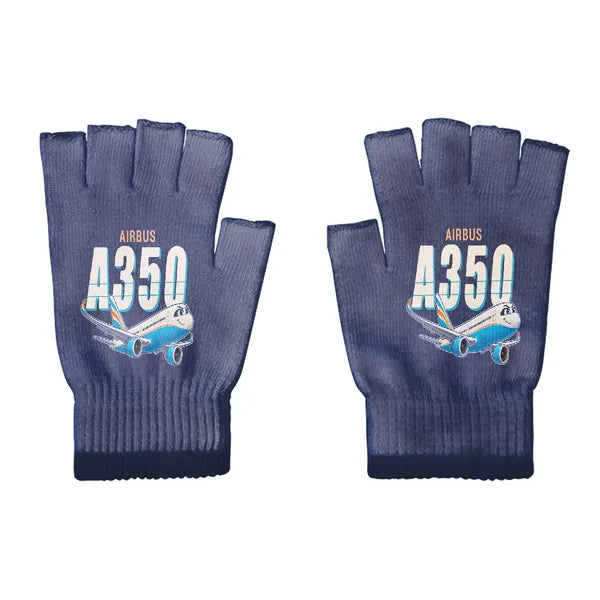 Airbus A350-900ULR - Gloves - Cut - Cartoon - Navy Blue