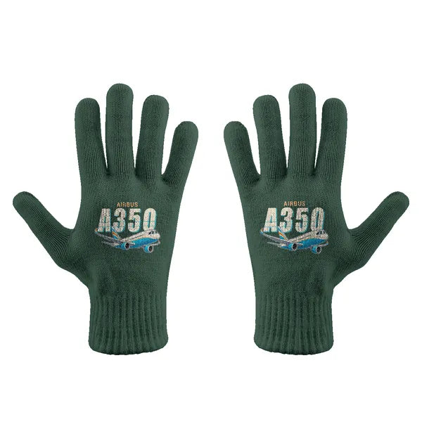 Airbus A350-900ULR - Gloves - Full - Cartoon - Dark Green