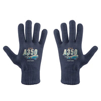 Thumbnail for Airbus A350-900ULR - Gloves - Full - Cartoon + Name - Navy Blue