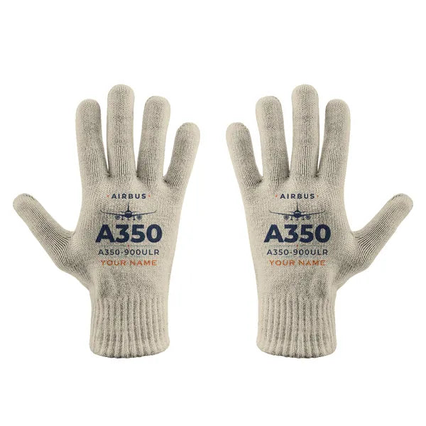 Airbus A350-900ULR - Gloves - Full - Heritage + Name - Beige
