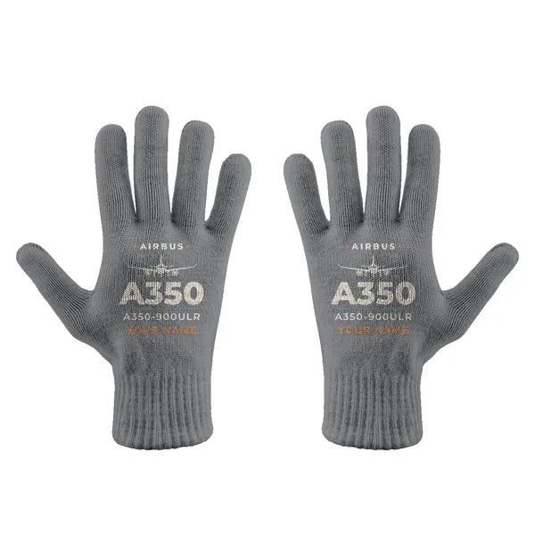 Airbus A350-900ULR - Gloves - Full - Heritage + Name - Gray