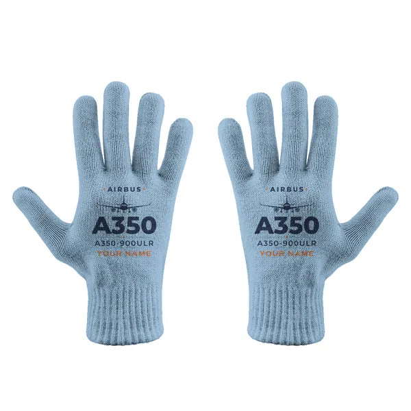 Airbus A350-900ULR - Gloves - Full - Heritage + Name - Light Blue