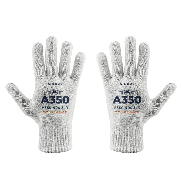 Airbus A350-900ULR - Gloves - Full - Heritage + Name - White