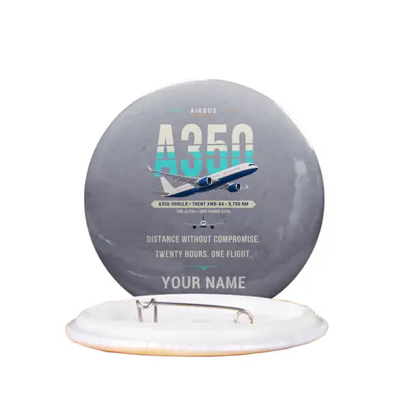 Airbus A350-900ULR - Original + Name - Pin - Gray