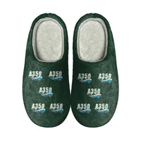 Thumbnail for Airbus A350-900ULR - Slippers - Cotton - Cartoon Pattern - Dark Green