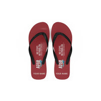 Thumbnail for Airbus A350-900ULR - Slippers - Flip Flops - Cartoon + Name - Red