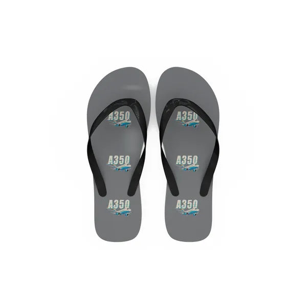 Airbus A350-900ULR - Slippers - Flip Flops - Cartoon Pattern - Gray