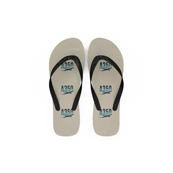 Airbus A350-900ULR - Slippers - Flip Flops - Original Pattern - Beige