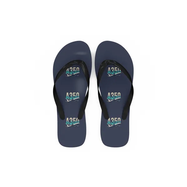 Airbus A350-900ULR - Slippers - Flip Flops - Original Pattern - Navy Blue