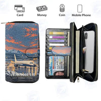 Thumbnail for Airbus A350-900ULR Leather Wallets - Zip Long Wallet - 3D