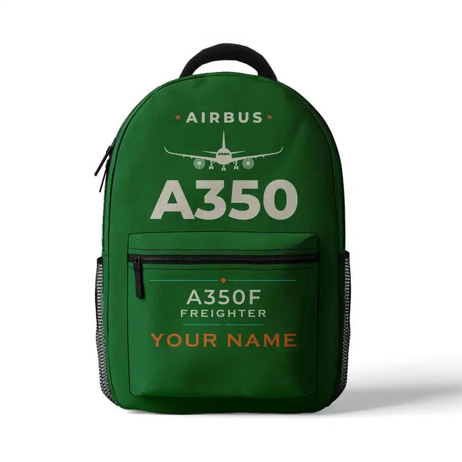 Airbus A350F - 3D Backpack - Heritage + Name - Green