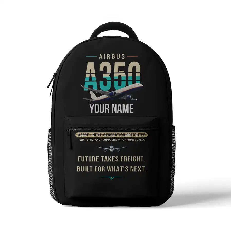 Airbus A350F - 3D Backpack - Original + Name - Black