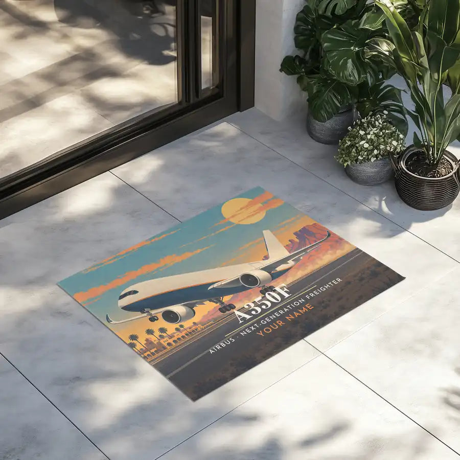 Airbus A350F - 3D + Name - Door Mat