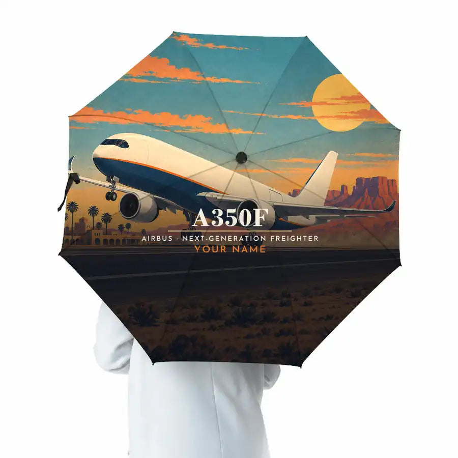 Airbus A350F - 3D + Name - Umbrella