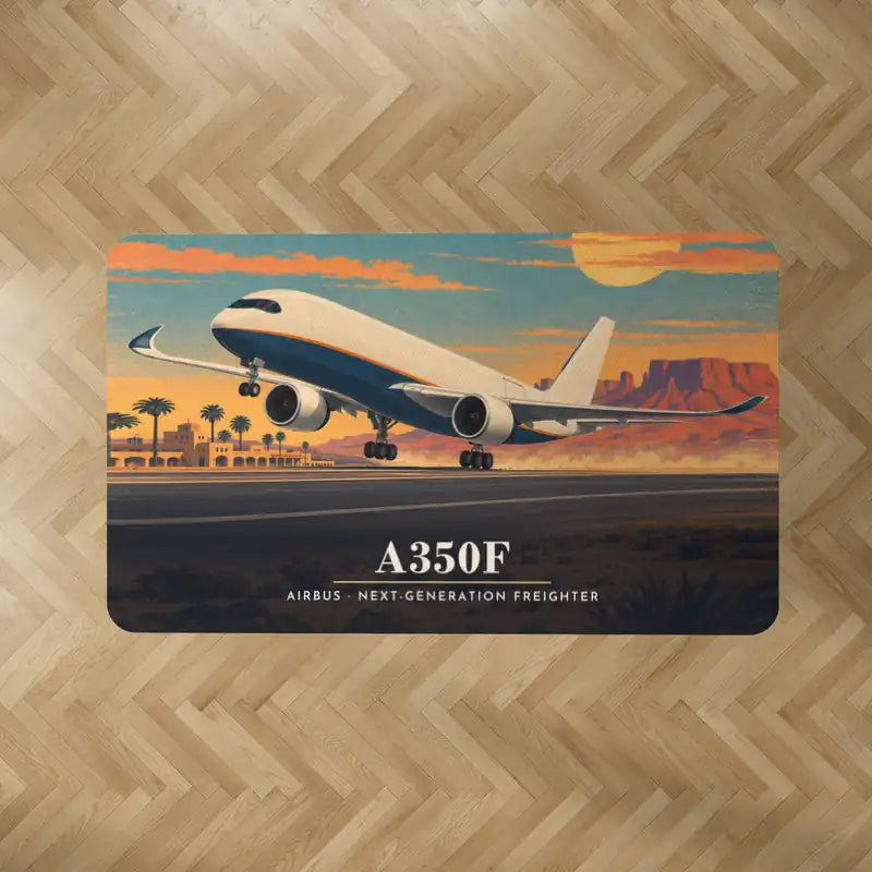 Airbus A350F - 3D - Rectangle Carpet - Full Print