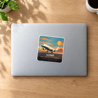 Thumbnail for Airbus A350F - 3D - Square Sticker - MacBook