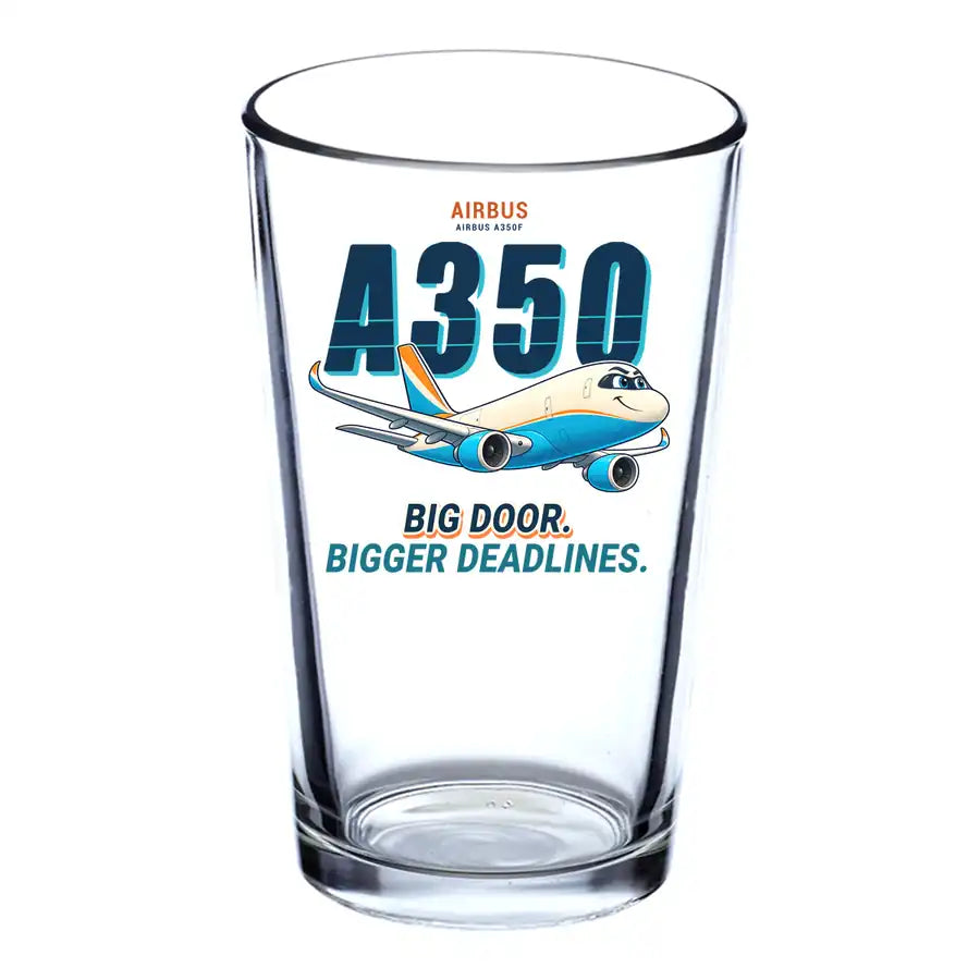 Airbus A350F - Cartoon - Beer & Water Glass