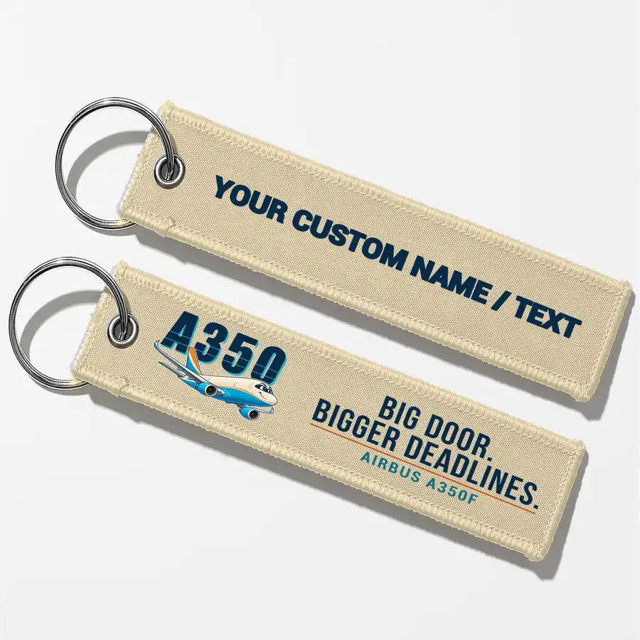 Airbus A350F Aviator Key Chains - Beige - Cartoon - Personalized