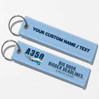 Thumbnail for Airbus A350F Aviator Key Chains - Light Blue - Cartoon - Personalized