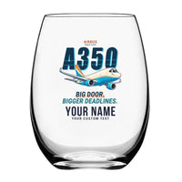 Thumbnail for Airbus A350F - Cartoon + Name - Water & Drink Glass