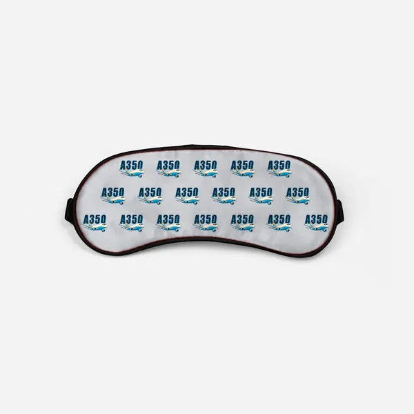 Airbus A350F - Cartoon Pattern - Sleep Mask - Light Gray