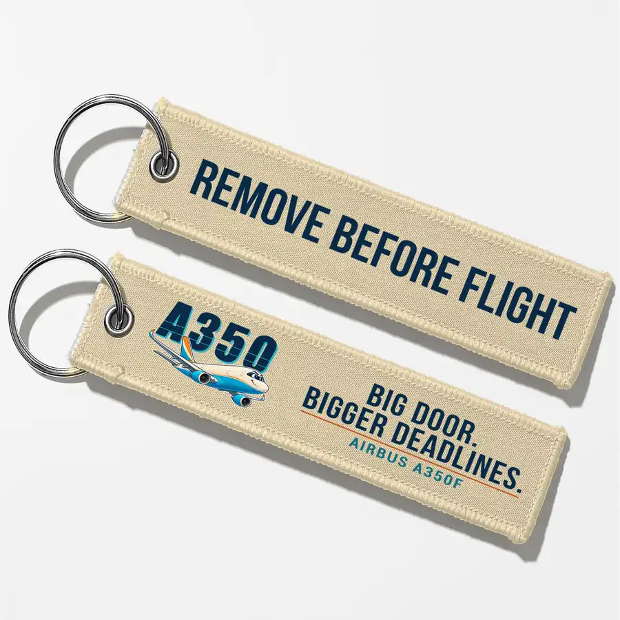 Airbus A350F Aviator Key Chains - Beige - Cartoon - Remove Before Flight