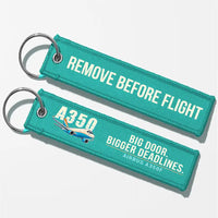 Thumbnail for Airbus A350F Aviator Key Chains - Turquoise - Cartoon - Remove Before Flight