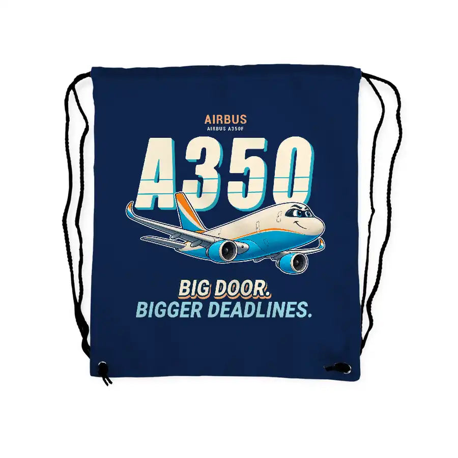 Airbus A350F - Drawstring Bag - Cartoon - Dark Blue