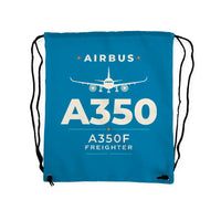Thumbnail for Airbus A350F - Drawstring Bag - Heritage - Light Blue