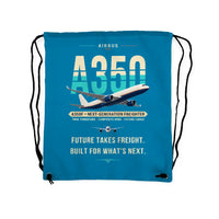 Thumbnail for Airbus A350F - Drawstring Bag - Original - Light Blue