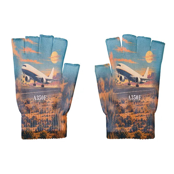Airbus A350F - Gloves - Cut - 3D + Name - Full Print
