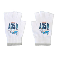 Thumbnail for Airbus A350F - Gloves - Cut - Cartoon - White