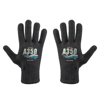 Thumbnail for Airbus A350F - Gloves - Full - Cartoon + Name - Black