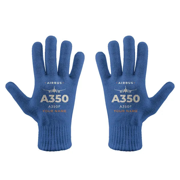 Airbus A350F - Gloves - Full - Heritage + Name - Blue