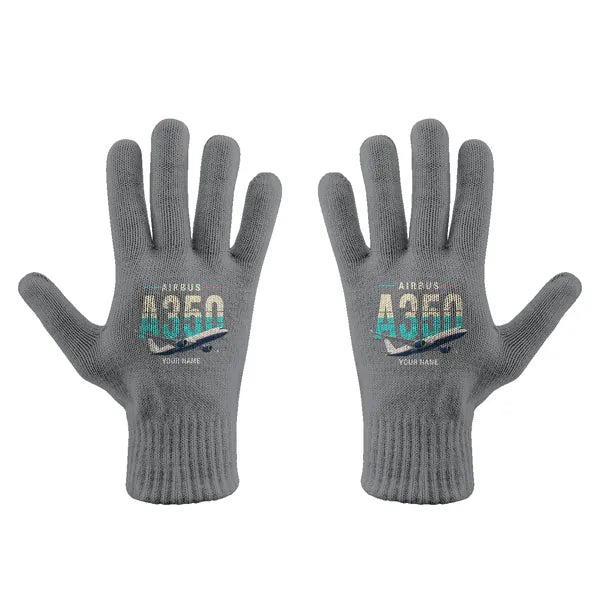 Airbus A350F - Gloves - Full - Original + Name - Gray