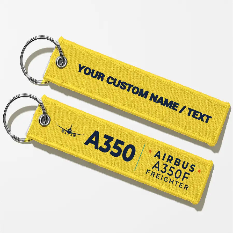 Airbus A350F Aviator Key Chains - Yellow - Heritage - Personalized