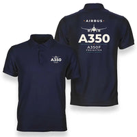 Thumbnail for Airbus A350F - Heritage - Double-Side Polo - Navy Blue