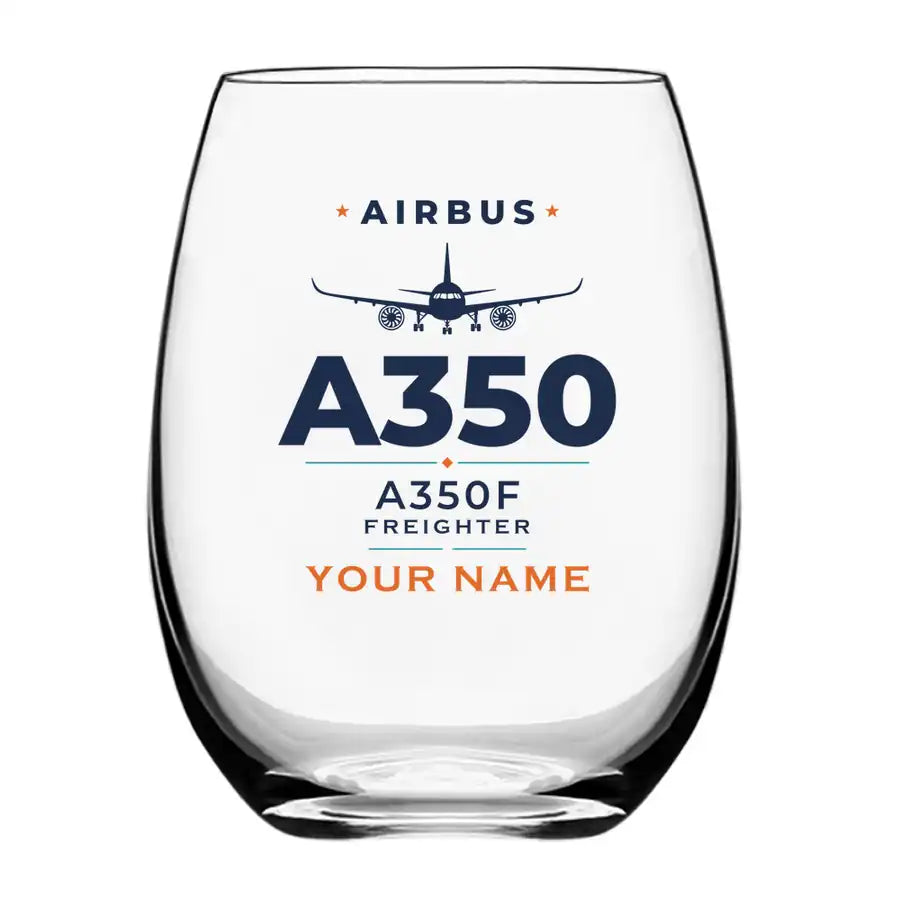 Airbus A350F - Heritage + Name - Water & Drink Glass
