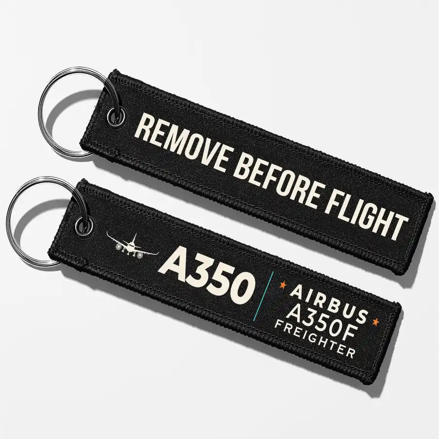 Airbus A350F Aviator Key Chains - Black - Heritage - Remove Before Flight