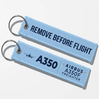 Thumbnail for Airbus A350F Aviator Key Chains - Light Blue - Heritage - Remove Before Flight