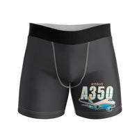 Thumbnail for Airbus A350F - Men Boxers - Cartoon - Black