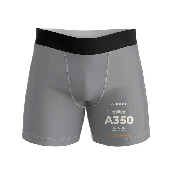 Airbus A350F - Men Boxers - Heritage + Name - Gray