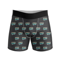 Thumbnail for Airbus A350F - Men Boxers - Original Pattern - Black
