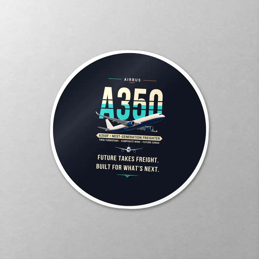 Airbus A350F - Original - Circle Sticker - Close-up